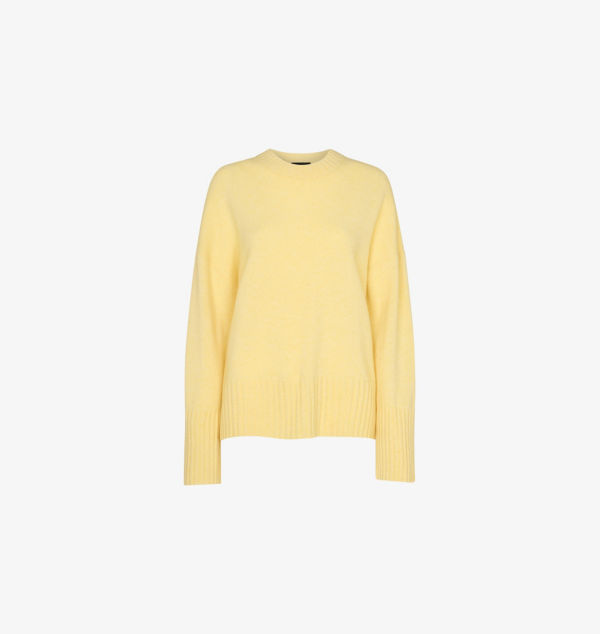 Шерстяной вязаный джемпер с манжетами в рубчик Whistles, желтый
Шерстяной вязаный джемпер с манжетами в рубчик Whistles, желтый