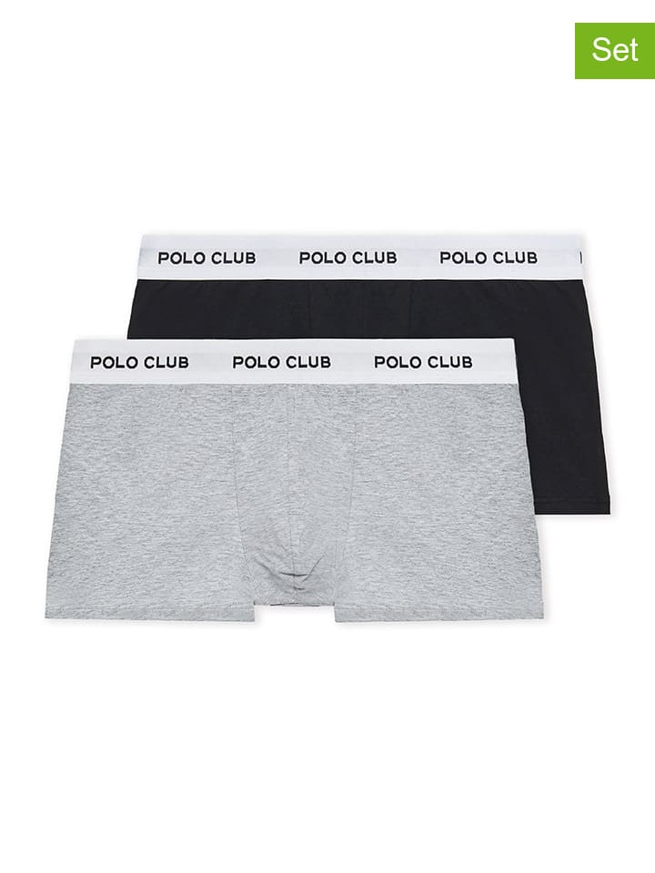 Polo Club Комплект из 2 штук: боксерские шорты черного/светло-серого цвета
Polo Club Комплект из 2 штук: боксерские шорты черного/светло-серого цвета