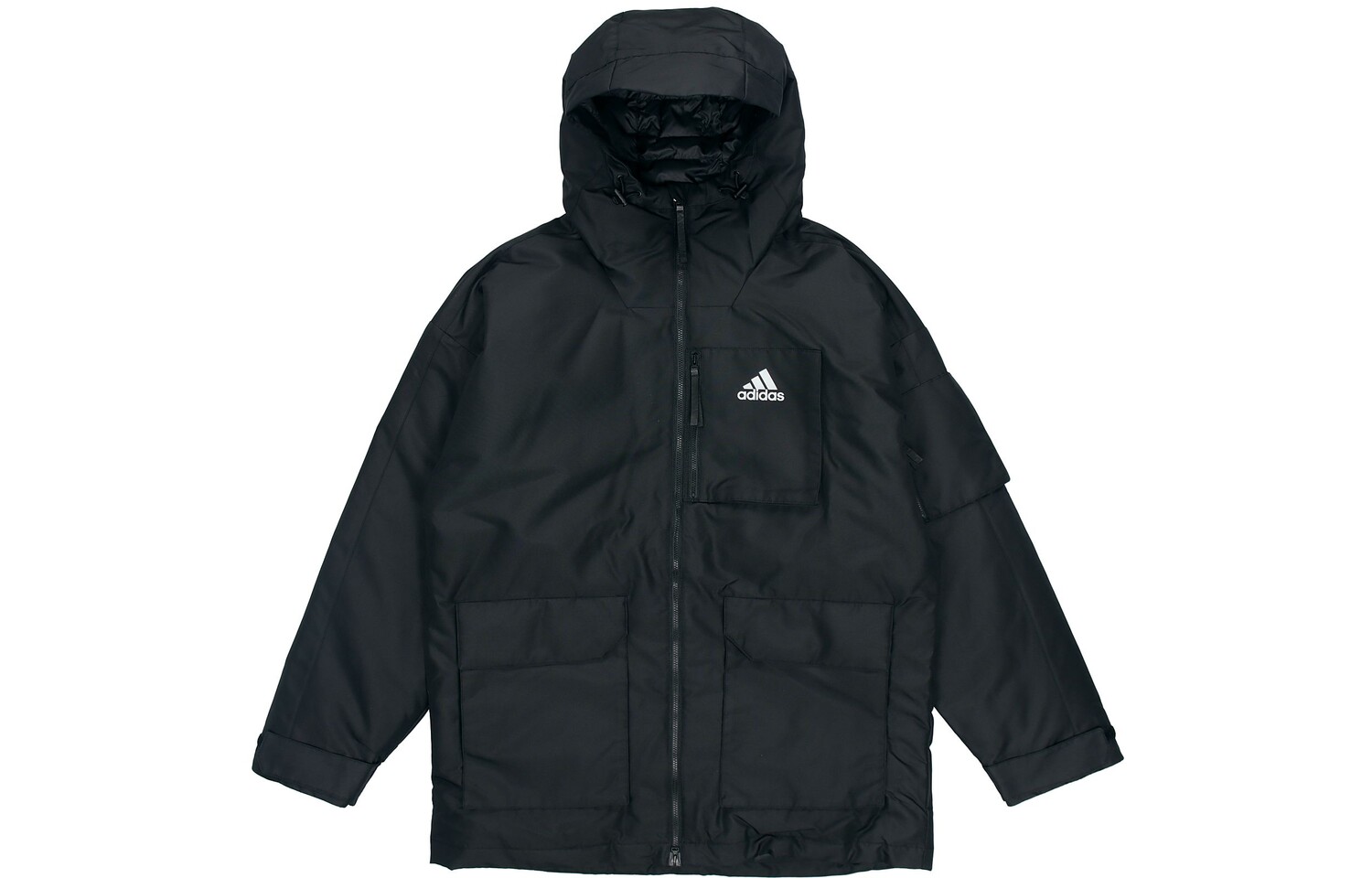 Пуховик Adidas Logo Multiple Pockets Outdoor Sports, черный 
Пуховик Adidas Logo Multiple Pockets Outdoor Sports, черный