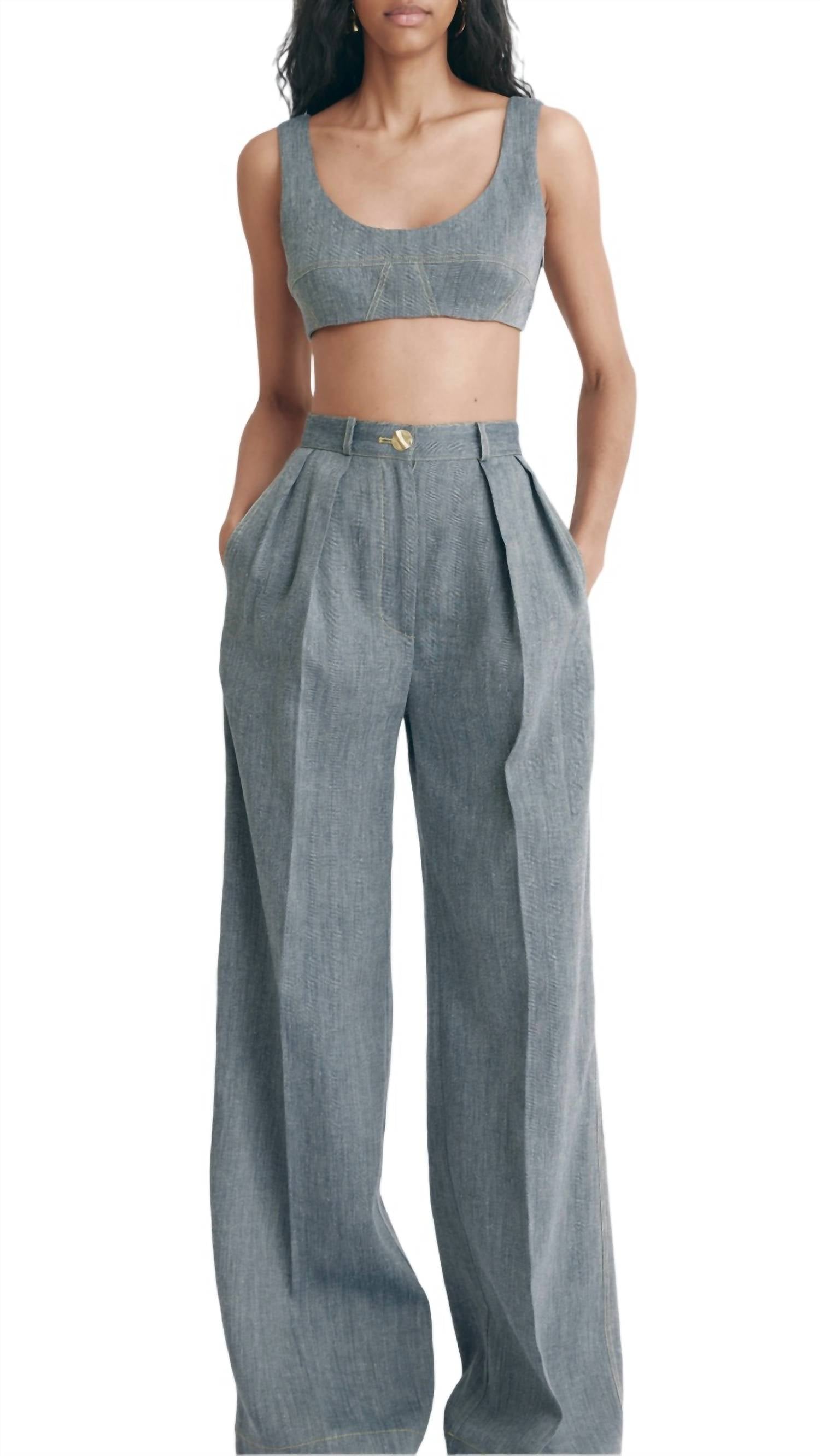 Бюстгальтер-топ со швом из денима Matthew Bruch, Denim
Бюстгальтер-топ со швом из денима Matthew Bruch, Denim