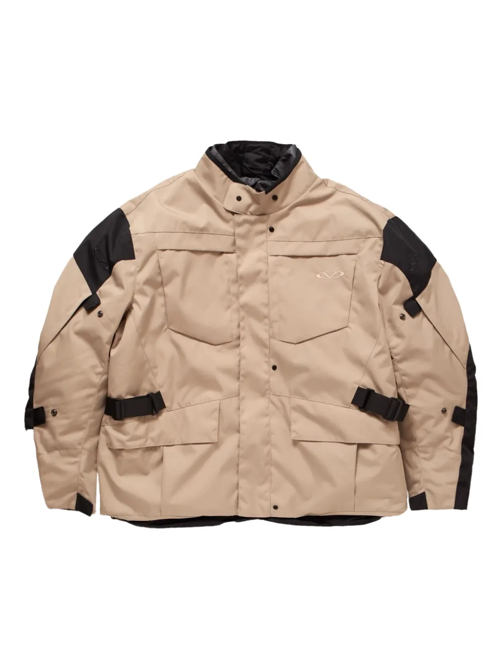 Кожаная куртка-байкер с логотипом VETEMENTS, нейтральный
Кожаная куртка-байкер с логотипом VETEMENTS, нейтральный