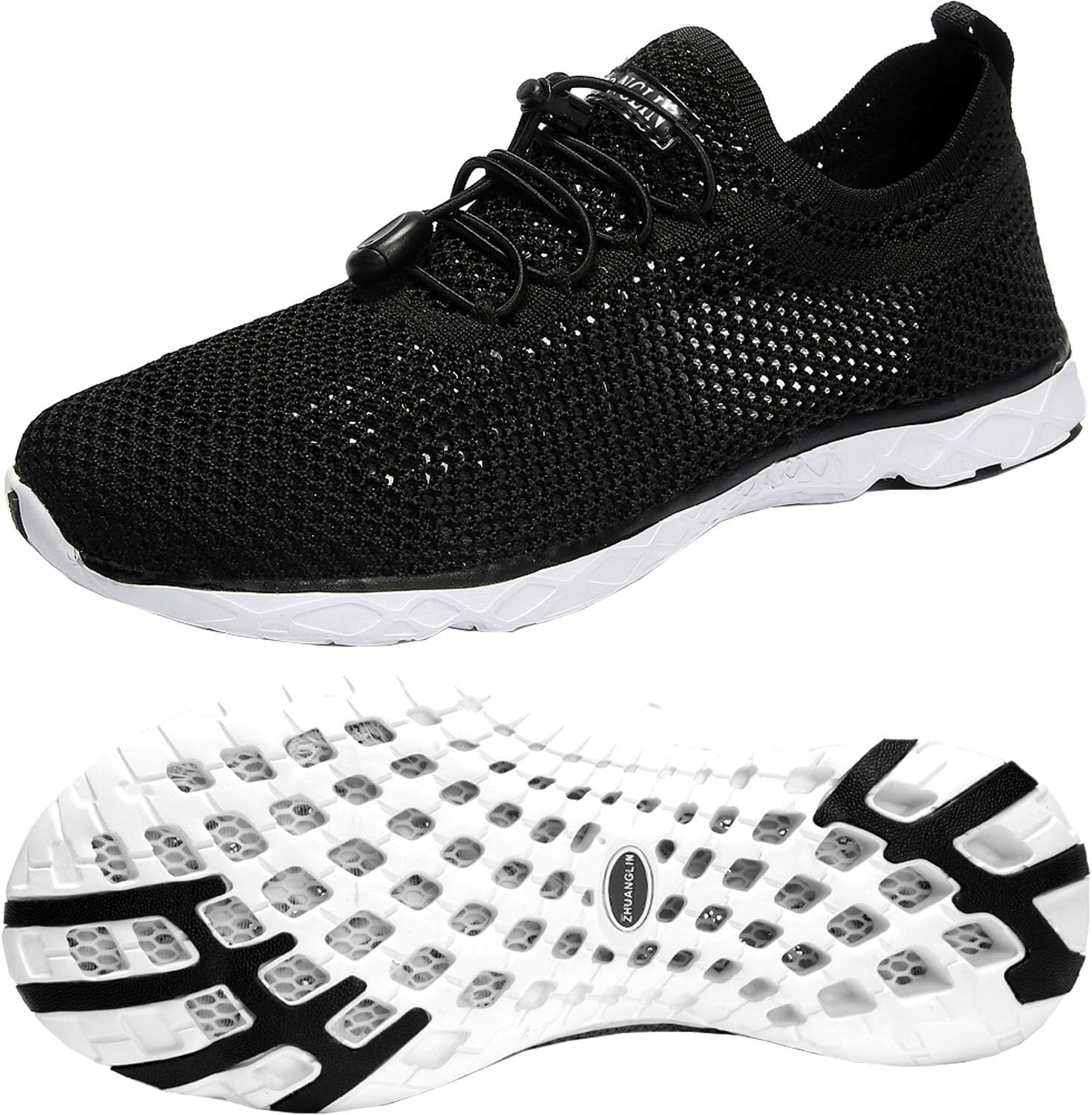 Мужские водные кроссовки с быстрой сушкой, слив за 3 секунды и для плавания, походов, йоги Zhuanglin, белый/черный
Мужские водные кроссовки с быстрой сушкой, слив за 3 секунды и для плавания, походов, йоги Zhuanglin, белый/черный