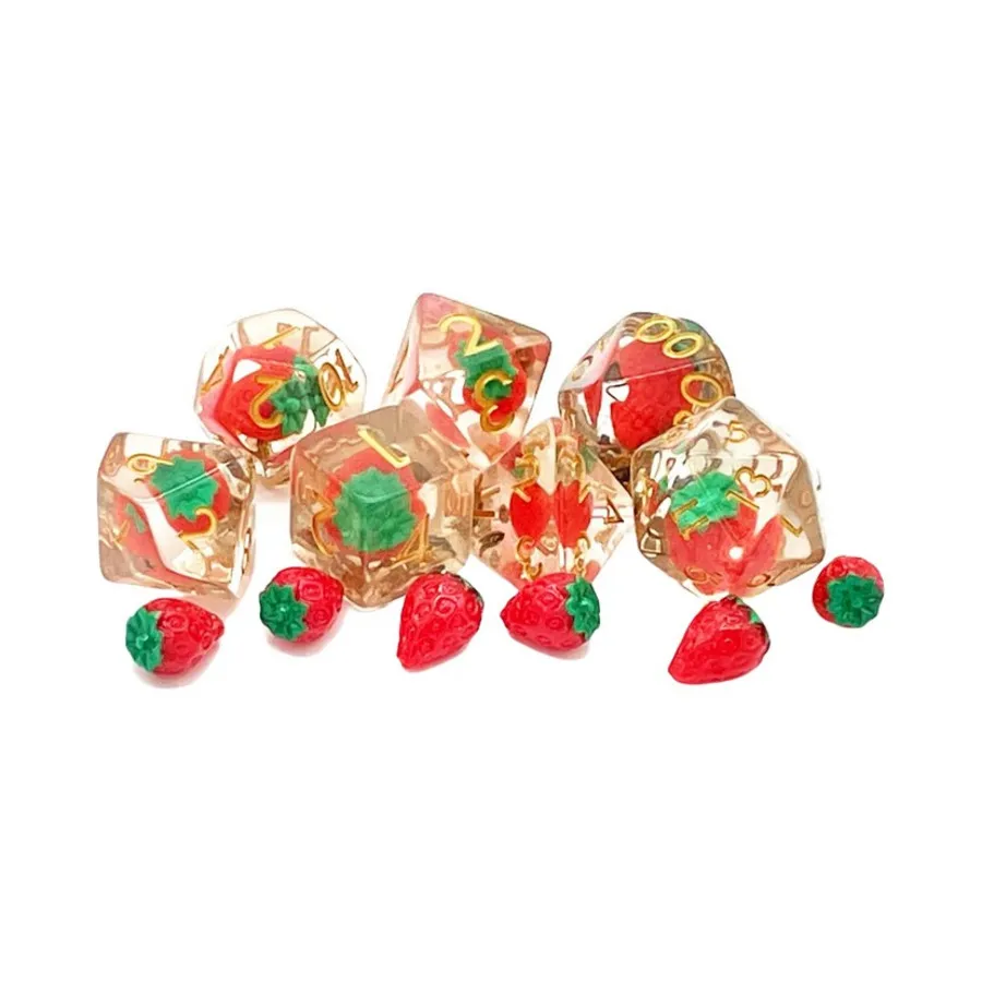 Полисет Клубничные поля! с золотом (7), Acrylic-Resin Dice - Infused
Полисет Клубничные поля! с золотом (7), Acrylic-Resin Dice - Infused