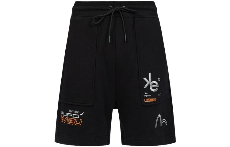 Спортивные шорты мужские черные Evisu, черный
Спортивные шорты мужские черные Evisu, черный
