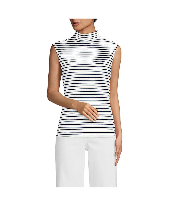 Женский облегающий топ с драпировкой, воротником-воронкой и короткими рукавами-кап Lands' End, коричневый/бежевый
Женский облегающий топ с драпировкой, воротником-воронкой и короткими рукавами-кап Lands' End, коричневый/бежевый