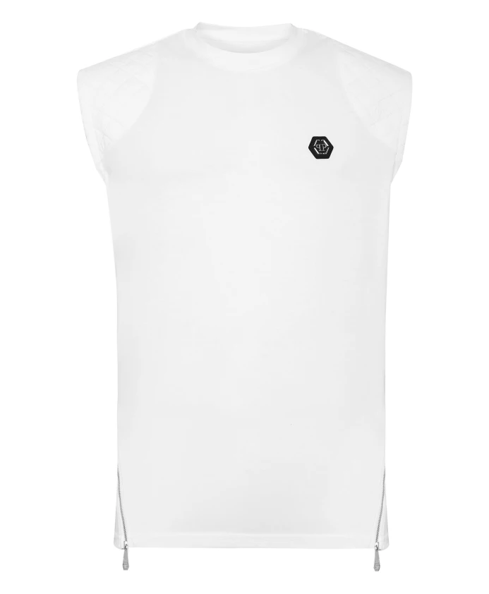 Футболка с круглым вырезом и шестиугольным вырезом Philipp Plein, белый
Футболка с круглым вырезом и шестиугольным вырезом Philipp Plein, белый