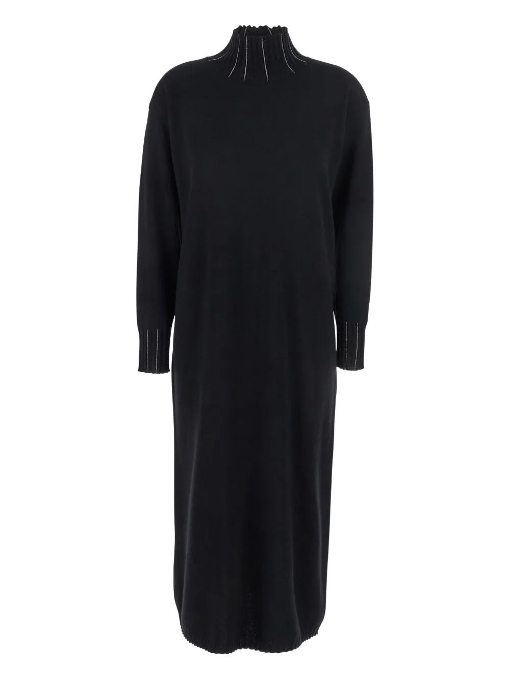 Дневное платье с ребристым вырезом Fabiana Filippi, черный
Дневное платье с ребристым вырезом Fabiana Filippi, черный