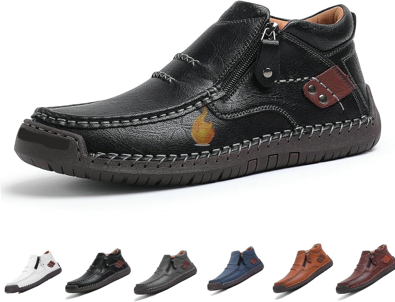 Мужские ортопедические кожаные слипоны ручной работы, водонепроницаемые ботинки с широкой носочной частью, боковой молнией, противоскользящей плоской подошвой, легкие прогулочные лоферы Generic, черный
Мужские ортопедические кожаные слипоны ручной работы, водонепроницаемые ботинки с широкой носочной частью, боковой молнией, противоскользящей плоской подошвой, легкие прогулочные лоферы Generic, черный