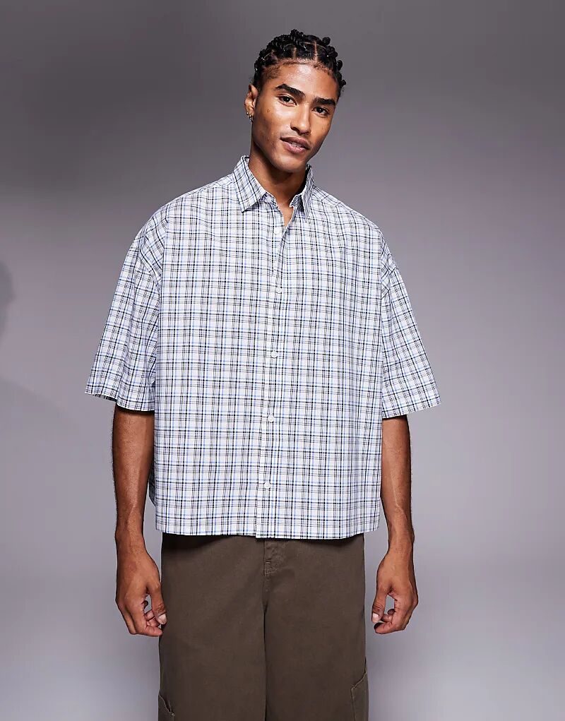 Рубашка свободного кроя ASOS DESIGN в синюю клетку
Рубашка свободного кроя ASOS DESIGN в синюю клетку