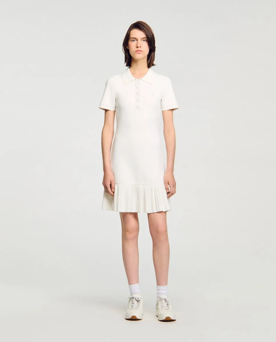 Короткое платье с воротником поло Sandro, белый
Короткое платье с воротником поло Sandro, белый