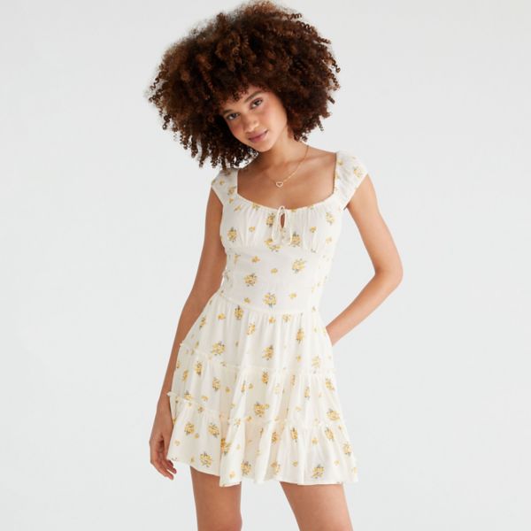 Мини-платье с короткими рукавами и присборенной талией для юниоров Aeropostale, цвет whisper white
Мини-платье с короткими рукавами и присборенной талией для юниоров Aeropostale, цвет whisper white