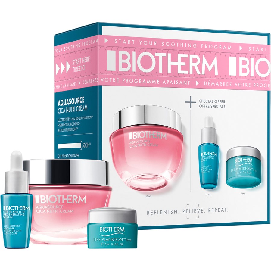 Крем для лица Biotherm Aquasource Cica Routine Set, Aquasource Cica Nutri Cream 50 ml + Life Plankton Eye 5 ml + Life Plankton Elixir 7 ml / 1 Stk.
Крем для лица Biotherm Aquasource Cica Routine Set, Aquasource Cica Nutri Cream 50 ml + Life Plankton Eye 5 ml + Life Plankton Elixir 7 ml / 1 Stk.
