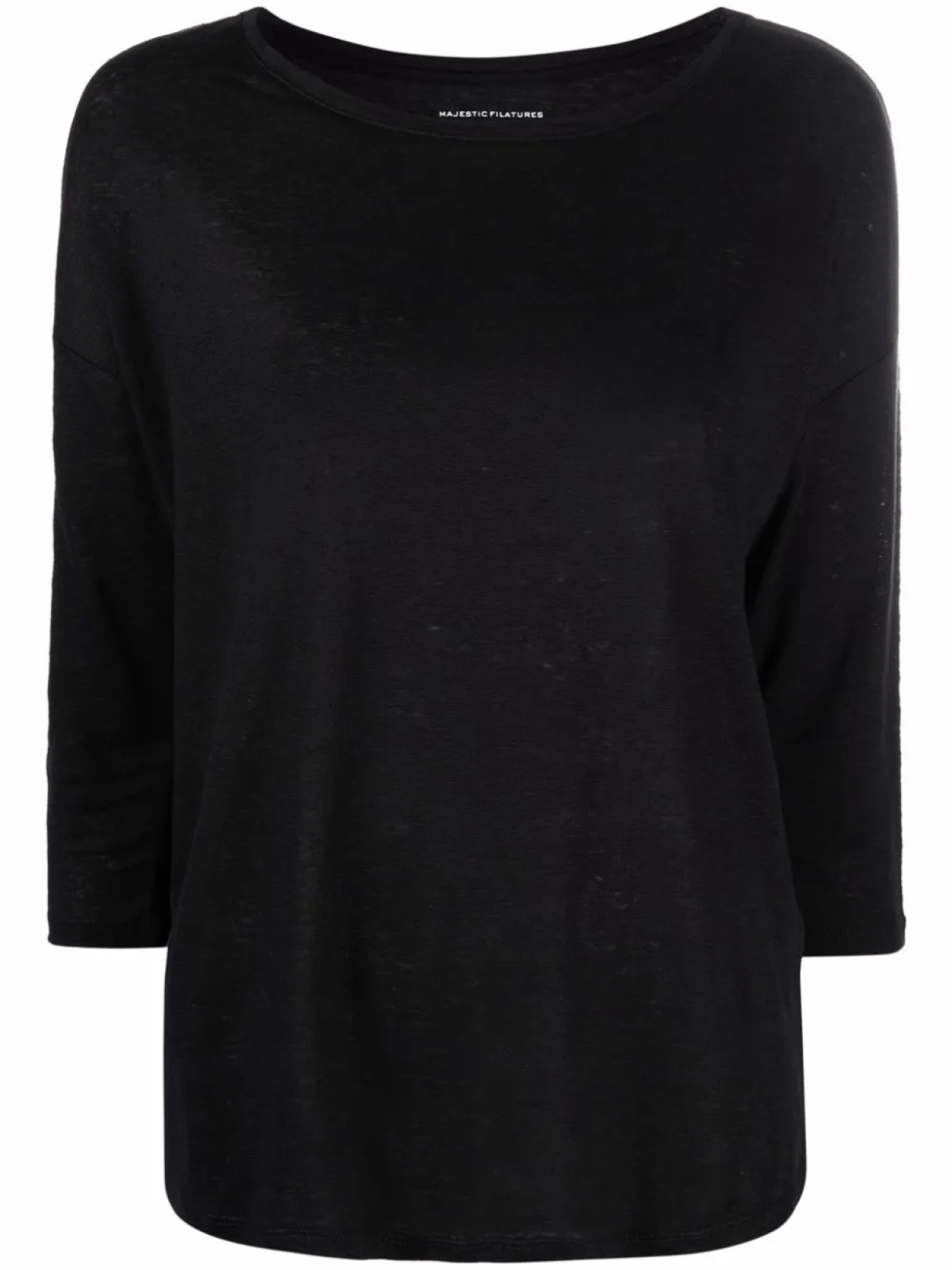 Топ с рукавами три четверти Majestic Filatures, черный
Топ с рукавами три четверти Majestic Filatures, черный