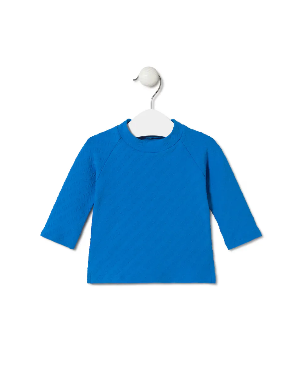 Детская пляжная футболка с жаккардовым логотипом Tous, синий
Детская пляжная футболка с жаккардовым логотипом Tous, синий