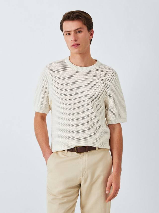 Полосатая футболка из открытого трикотажа John Lewis, цвет Egret
Полосатая футболка из открытого трикотажа John Lewis, цвет Egret