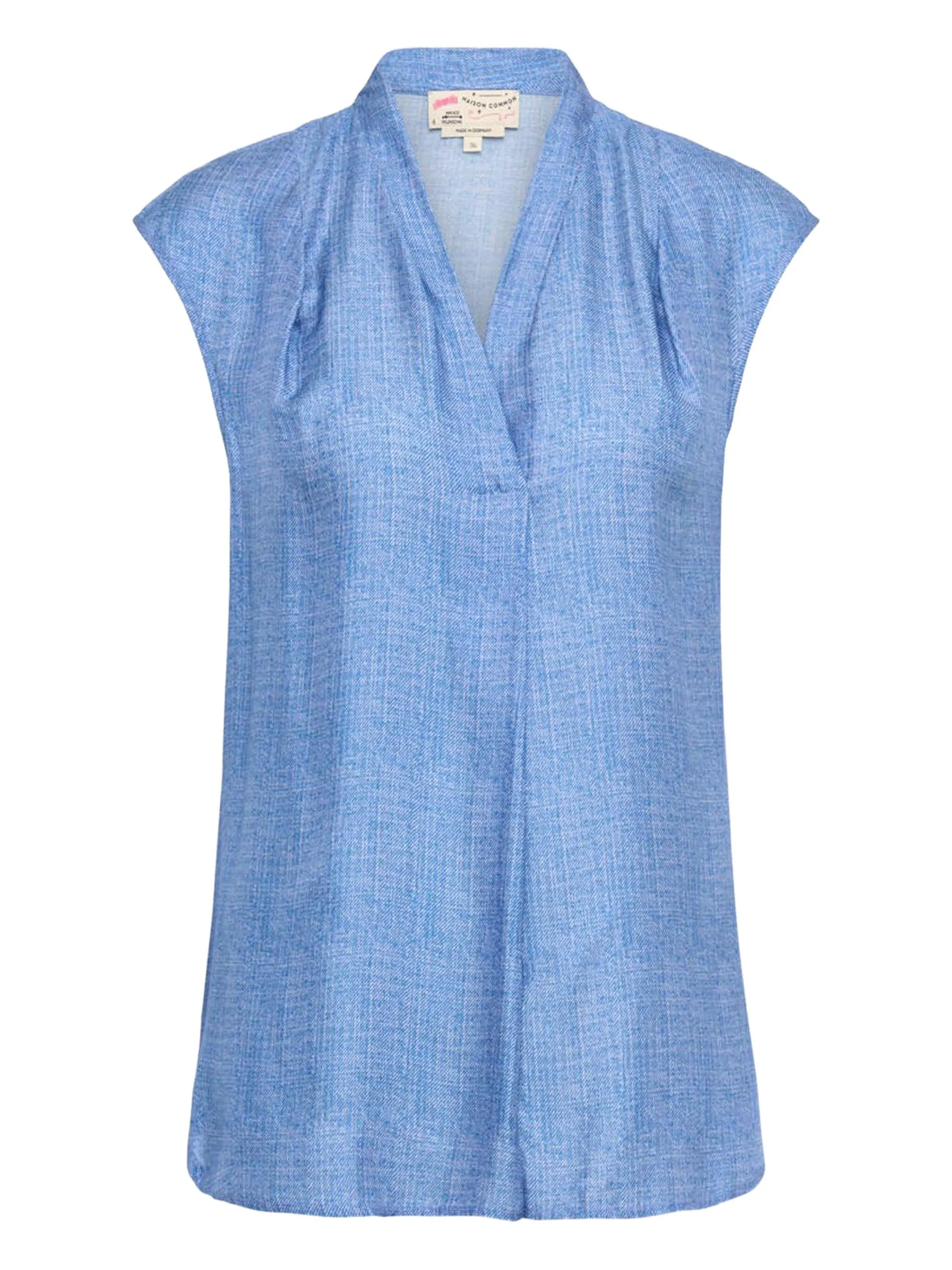 Блузка с рукавами кап и V-образным вырезом Maison Common, синий
Блузка с рукавами кап и V-образным вырезом Maison Common, синий