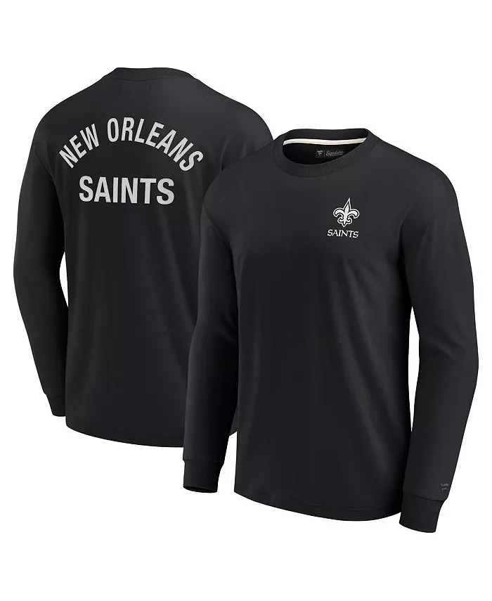 Мужская и женская черная футболка New Orleans Saints с длинным рукавом, супермягкая Fanatics Signature
Мужская и женская черная футболка New Orleans Saints с длинным рукавом, супермягкая Fanatics Signature