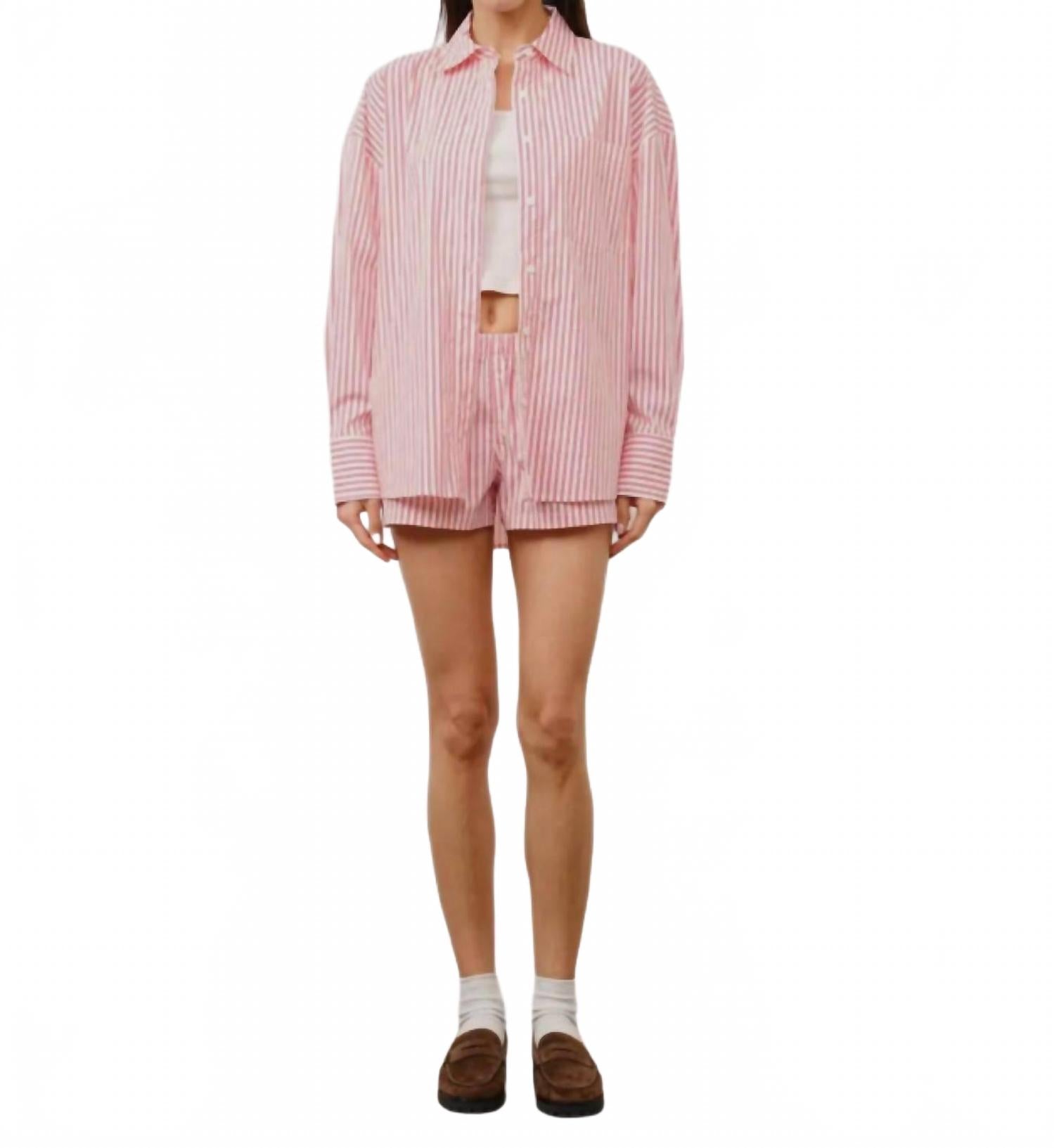 Рубашка-капри в полоску на пуговицах красного и белого цветов Loucia, красно-белый
Рубашка-капри в полоску на пуговицах красного и белого цветов Loucia, красно-белый