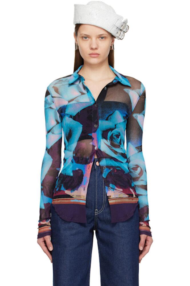 Рубашка с синими и фиолетовыми розами Jean Paul Gaultier
Рубашка с синими и фиолетовыми розами Jean Paul Gaultier