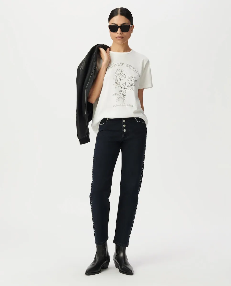 Прямые женские джинсы с заклепками IKKS, темно-синий
Прямые женские джинсы с заклепками IKKS, темно-синий