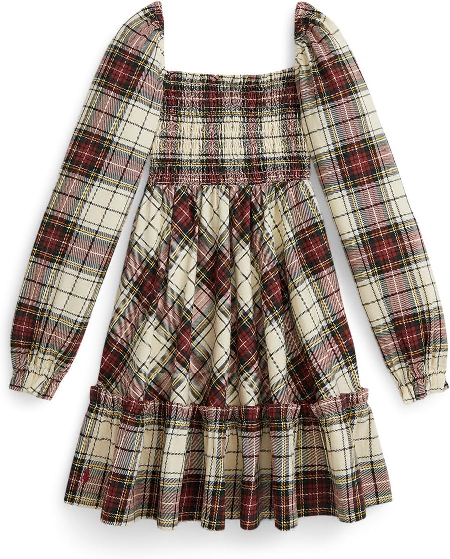 Платье из хлопкового джерси с оборками в клетку Polo Ralph Lauren Kids, Cream Stewart Tartan
Платье из хлопкового джерси с оборками в клетку Polo Ralph Lauren Kids, Cream Stewart Tartan