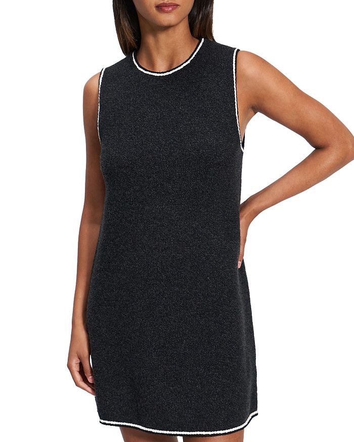 Платье-футляр из твида Theory, черный
Платье-футляр из твида Theory, черный