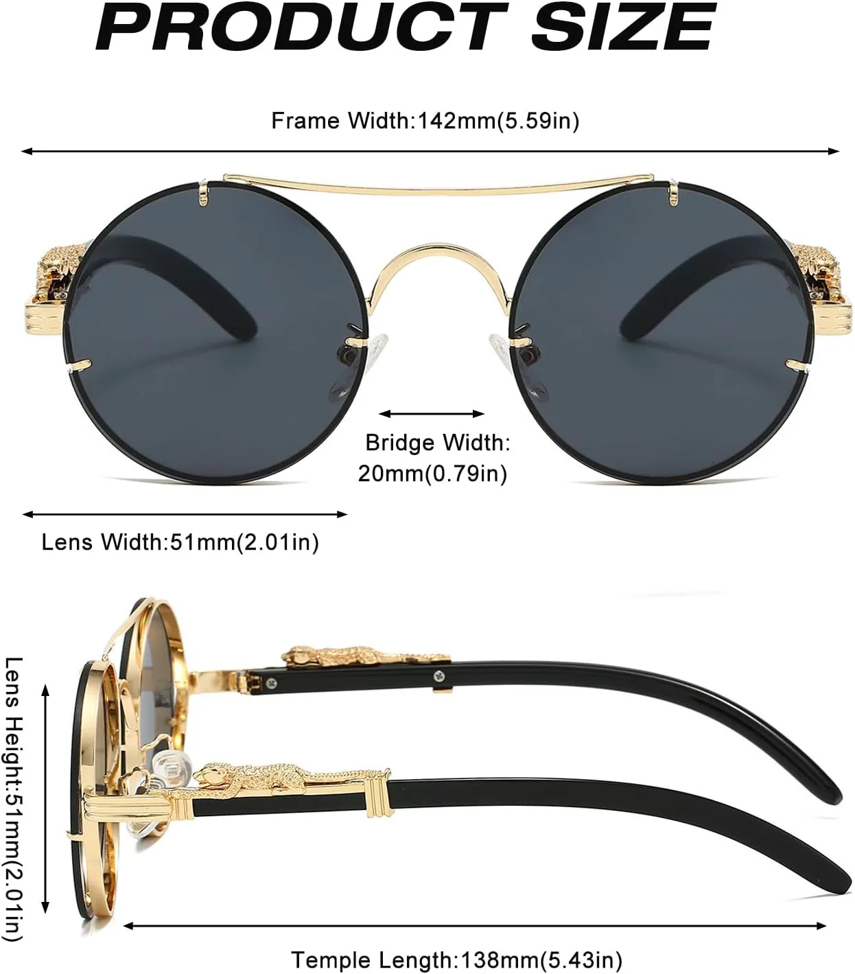 Винтажные круглые солнцезащитные очки с золотистым леопардовым принтом, двойной перемычкой, в стиле панк, для мужчин и женщин FLJMRAVER, A5* Gold Frame Grey Blue Lens
Винтажные круглые солнцезащитные очки с золотистым леопардовым принтом, двойной перемычкой, в стиле панк, для мужчин и женщин FLJMRAVER, A5* Gold Frame Grey Blue Lens