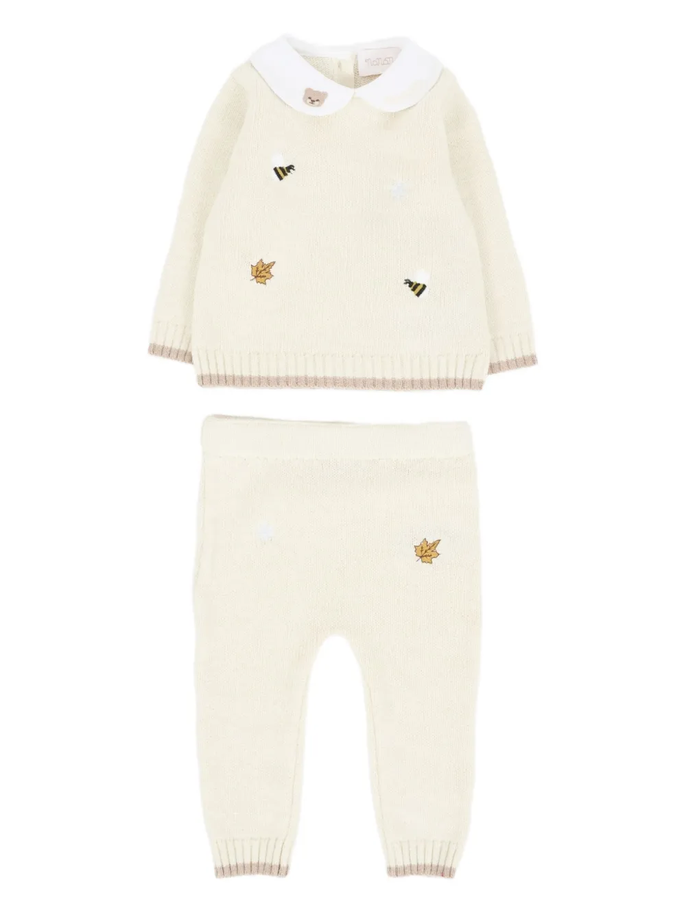 Костюм с вышитым воротником Nanan, слоновая кость
Костюм с вышитым воротником Nanan, слоновая кость