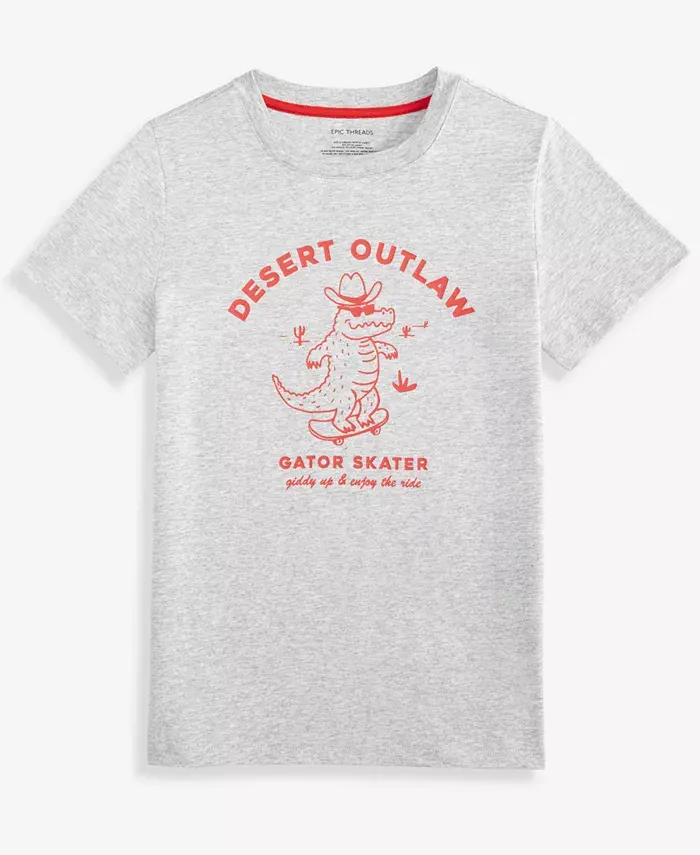 Мальчики 5-20 Футболка с коротким рукавом Cowboy Gator Graphic Epic Threads, серый
Мальчики 5-20 Футболка с коротким рукавом Cowboy Gator Graphic Epic Threads, серый