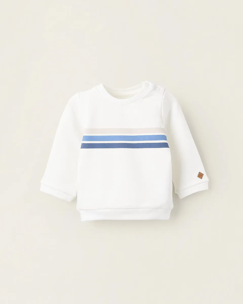 Толстовка для мальчика в полоску Zippy, белый
Толстовка для мальчика в полоску Zippy, белый