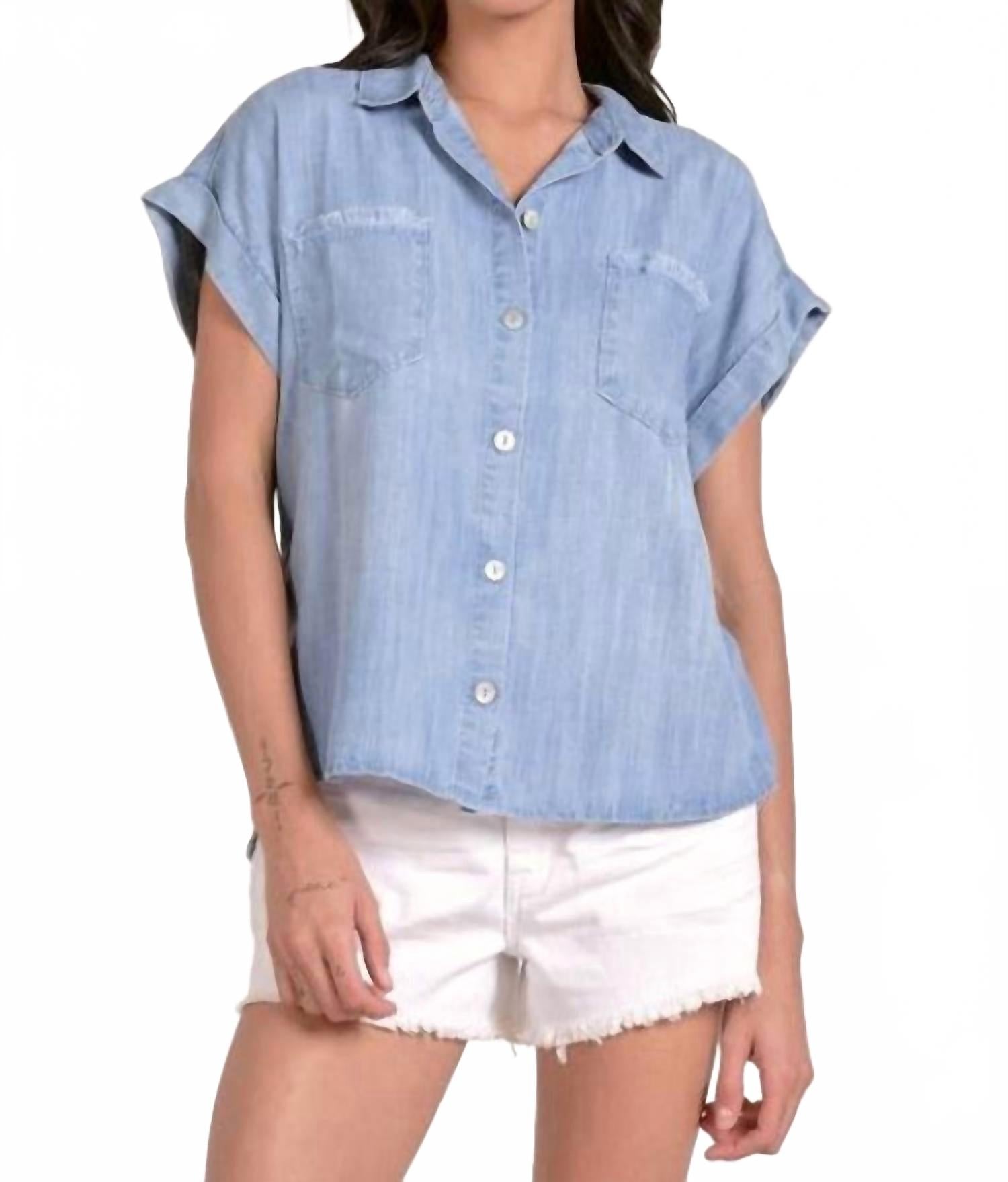 Топ Button Me Up синего цвета ELAN
Топ Button Me Up синего цвета ELAN