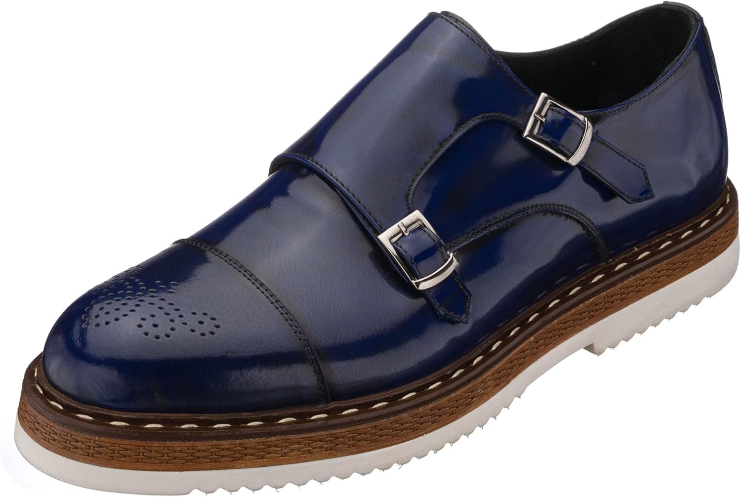 Мужские синие кожаные туфли DALGALA ручной работы с двойным ремешком-монахом, лоферы на мягкой подошве EVA, легкие повседневные туфли
Мужские синие кожаные туфли DALGALA ручной работы с двойным ремешком-монахом, лоферы на мягкой подошве EVA, легкие повседневные туфли