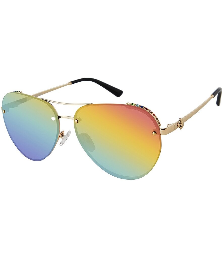 Женские солнцезащитные очки-авиаторы без оправы Kurt Geiger London KGL1002B Shoreditch 60 мм с зеркальными линзами, золотой
Женские солнцезащитные очки-авиаторы без оправы Kurt Geiger London KGL1002B Shoreditch 60 мм с зеркальными линзами, золотой