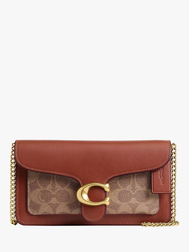 Клатч Tabby Chain из кожи и канвы Coach, Tan/Caramel
Клатч Tabby Chain из кожи и канвы Coach, Tan/Caramel