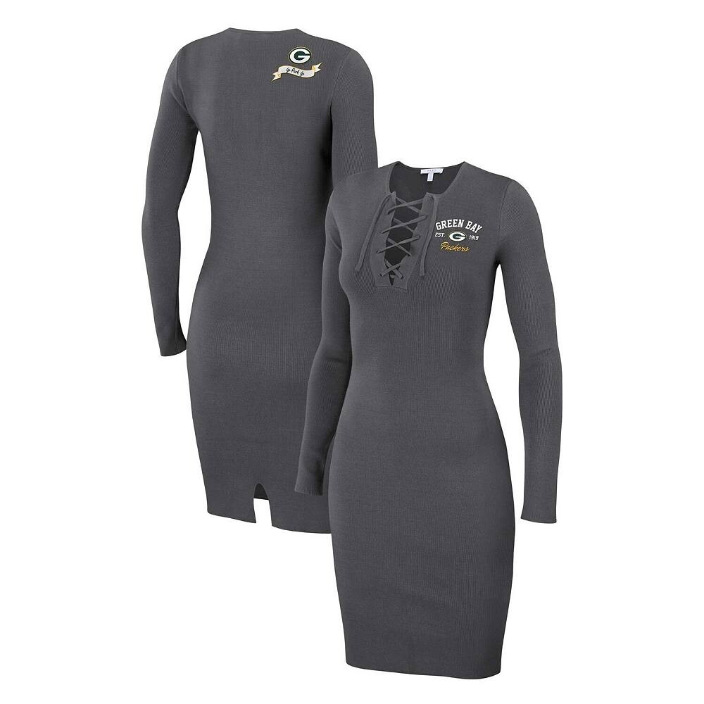 Женское платье WEAR by Erin Andrews Темно-серое платье Green Bay Packers со шнуровкой и длинными рукавами, цвет Pkr Charco
Женское платье WEAR by Erin Andrews Темно-серое платье Green Bay Packers со шнуровкой и длинными рукавами, цвет Pkr Charco