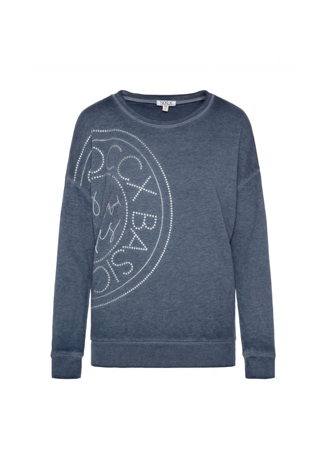 Пуловер базовый свитшот Soccx, синий
Пуловер базовый свитшот Soccx, синий