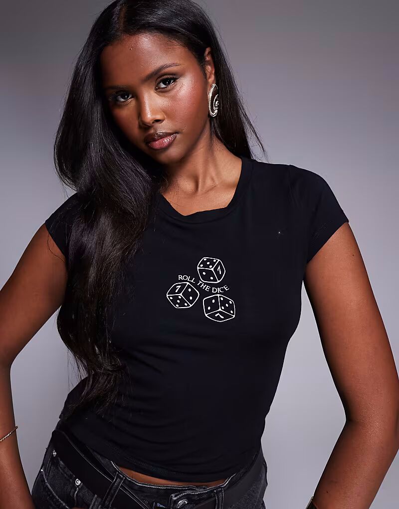 Футболка с принтом принцессы Полли «Катись!» черного цвета Princess Polly
Футболка с принтом принцессы Полли «Катись!» черного цвета Princess Polly