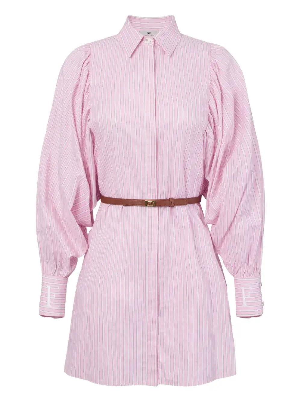 Полосатое мини-платье с длинными рукавами Elisabetta Franchi, розовый
Полосатое мини-платье с длинными рукавами Elisabetta Franchi, розовый