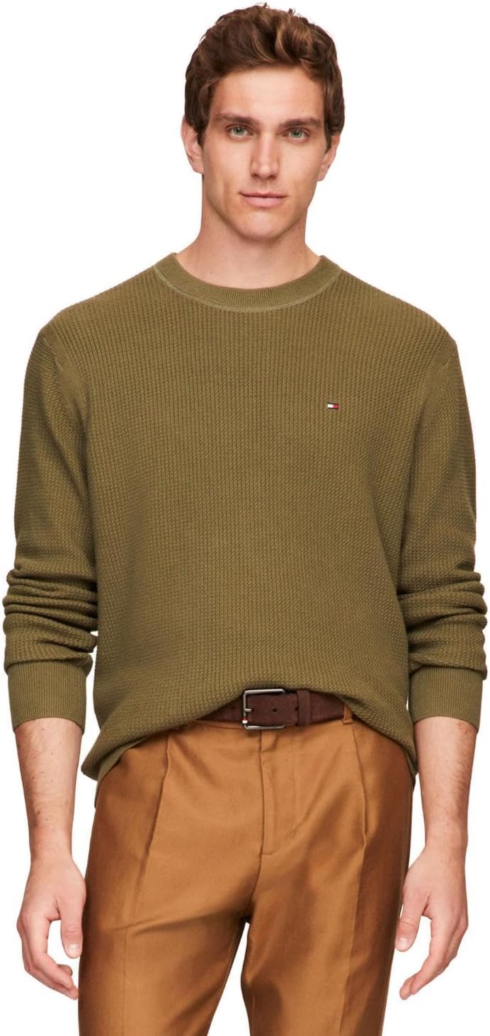 Мужской текстурированный вафельный свитер Tommy Hilfiger с круглым вырезом, легкий пуловер, доступен в размерах для больших и высоких размеров, Utility Olive
Мужской текстурированный вафельный свитер Tommy Hilfiger с круглым вырезом, легкий пуловер, доступен в размерах для больших и высоких размеров, Utility Olive