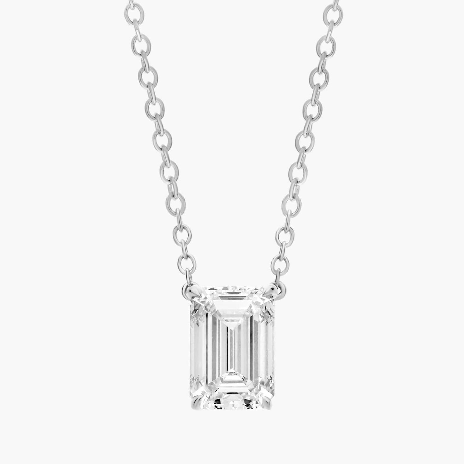 Подвеска с выращенным в лаборатории бриллиантом-солитером изумрудной огранки из белого золота 14 карат (1 1/2 карата, два камня - FG / VS2-SI1) Blue Nile
Подвеска с выращенным в лаборатории бриллиантом-солитером изумрудной огранки из белого золота 14 карат (1 1/2 карата, два камня - FG / VS2-SI1) Blue Nile