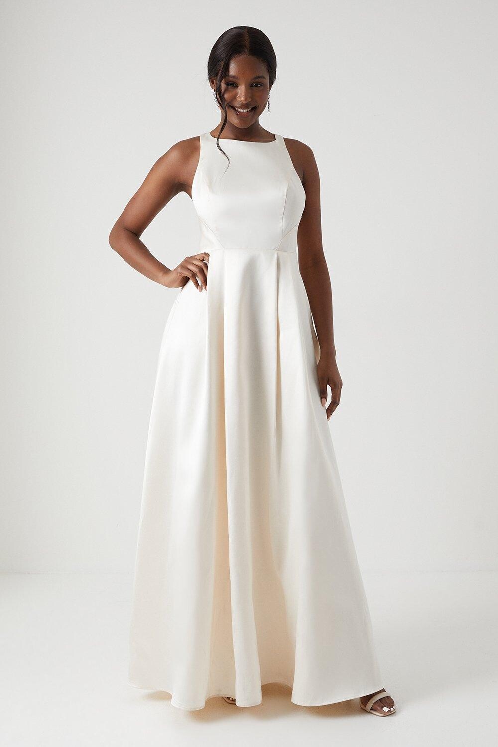 Платье макси из саржи цвета экрю с перекрестной спинкой Coast, белый
Платье макси из саржи цвета экрю с перекрестной спинкой Coast, белый