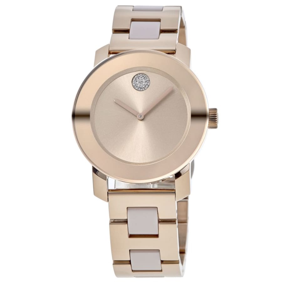 Женские часы Movado Bold Ceramic с металлическим циферблатом цвета розового золота
Женские часы Movado Bold Ceramic с металлическим циферблатом цвета розового золота