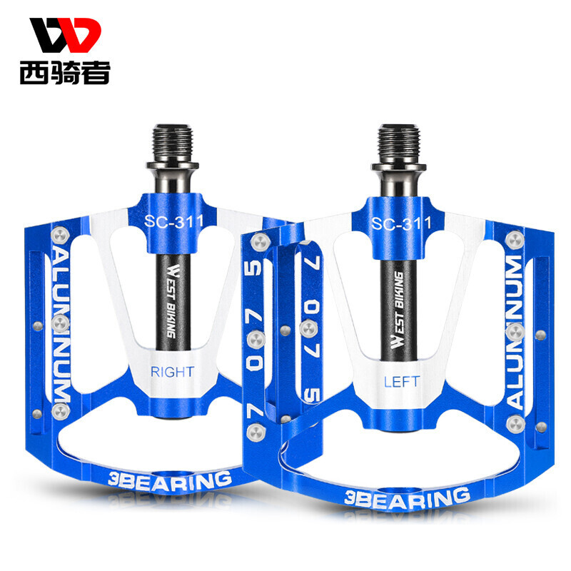 Велосипедные педали WestBiking из алюминиевого сплава универсальные с подшипниками, синий
Велосипедные педали WestBiking из алюминиевого сплава универсальные с подшипниками, синий