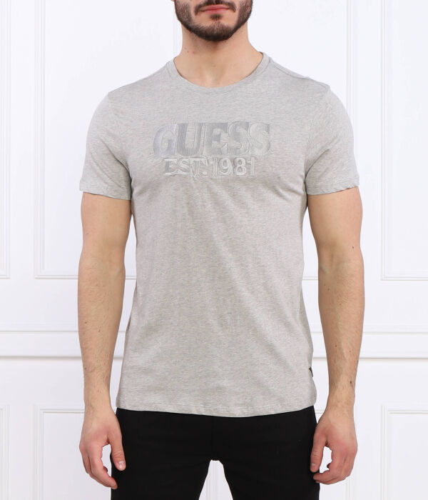 Футболка мужская Guess Jeans с вышивкой, серый 
Футболка мужская Guess Jeans с вышивкой, серый