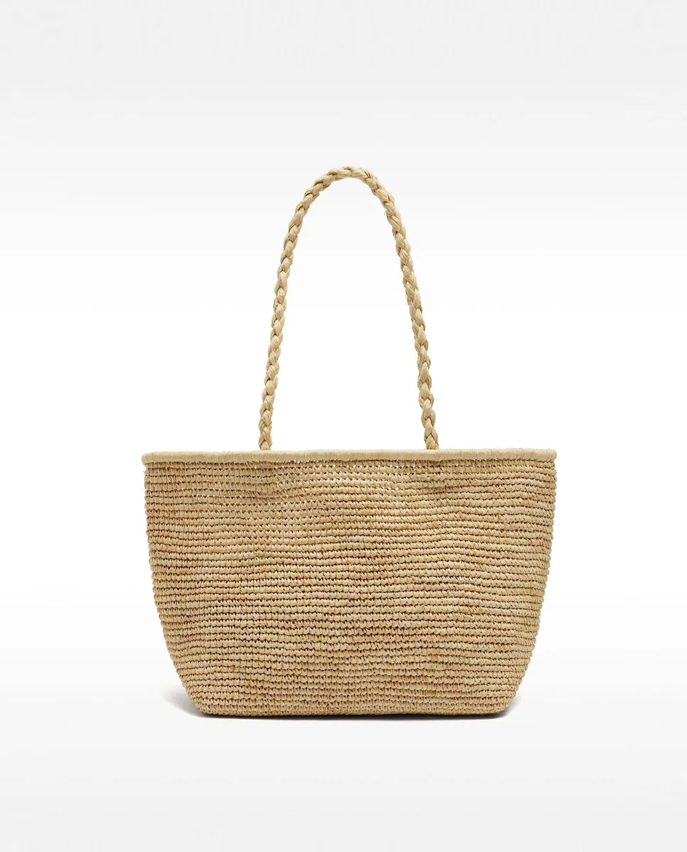 Сумка-шоппер из эффекта рафии с затягивающимся шнурком и плетёной ручкой Parfois, светло-коричневый
Сумка-шоппер из эффекта рафии с затягивающимся шнурком и плетёной ручкой Parfois, светло-коричневый