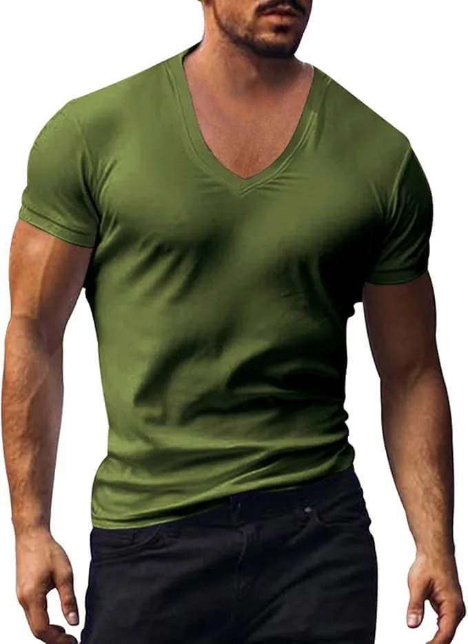 Мужская футболка V-образного выреза Slim Fit Kenhansion
Мужская футболка V-образного выреза Slim Fit Kenhansion