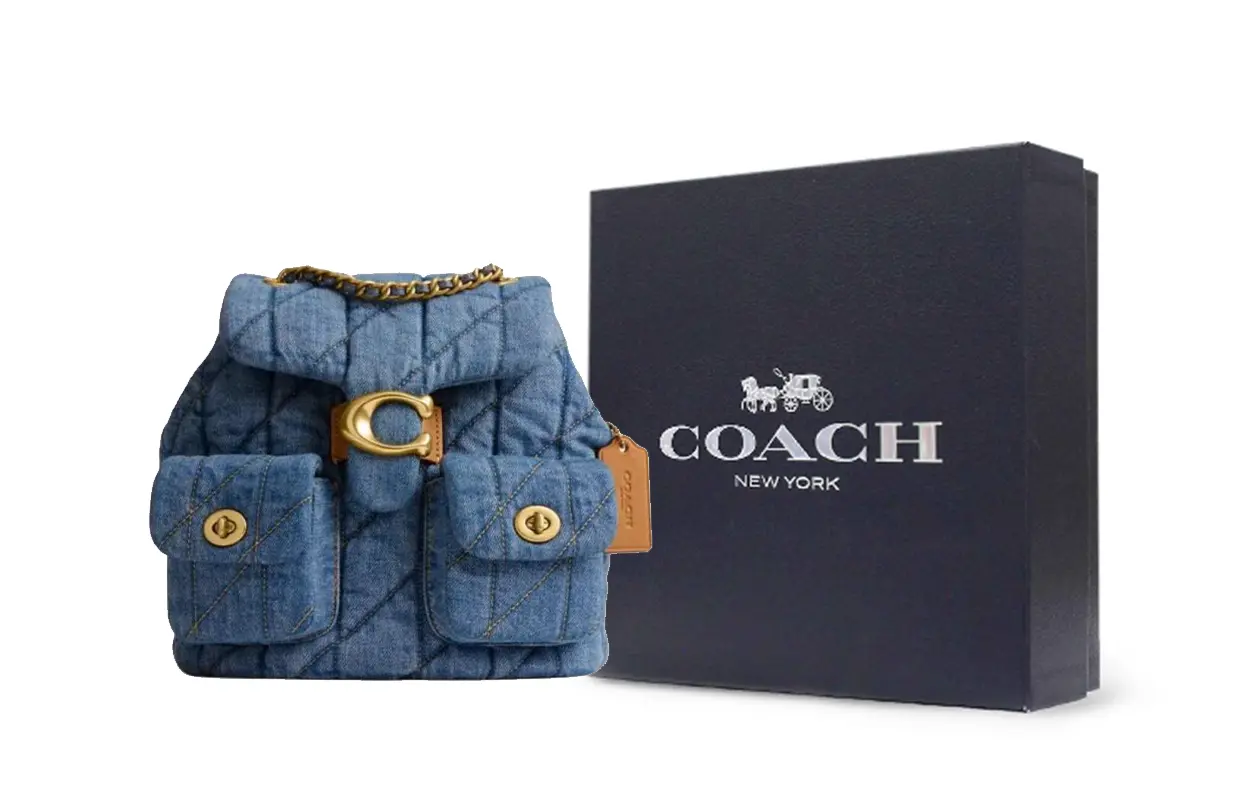 COACH Женский рюкзак из ткани индиго малого размера
COACH Женский рюкзак из ткани индиго малого размера