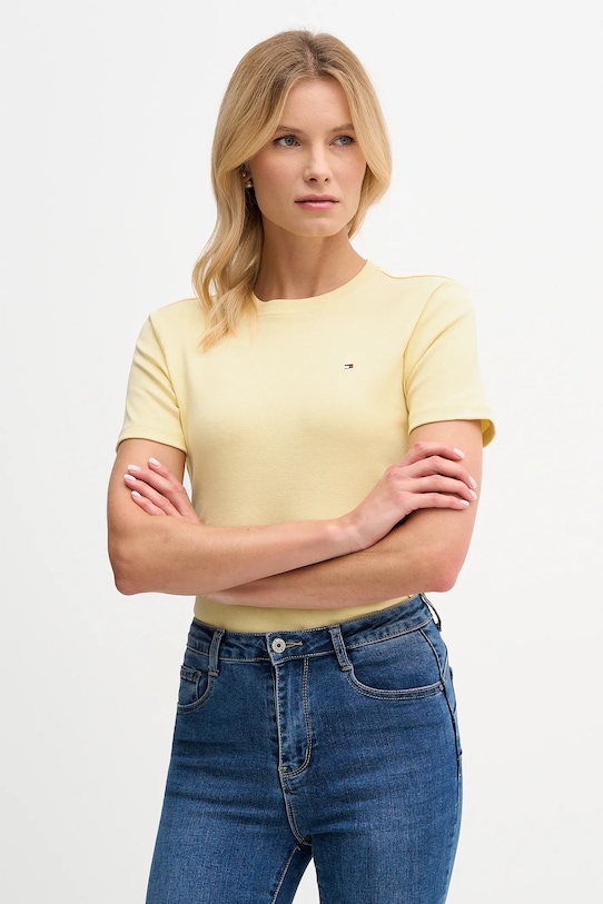 Хлопковая футболка Tommy Hilfiger, желтый
Хлопковая футболка Tommy Hilfiger, желтый