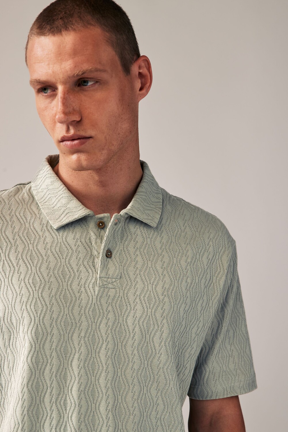 Текстурированная рубашка-поло Next, зеленый
Текстурированная рубашка-поло Next, зеленый