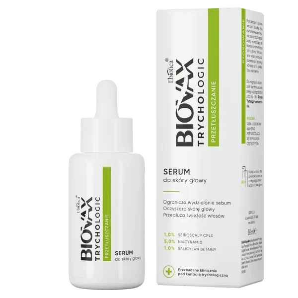 Сыворотка против жирности кожи головы, 50 мл L'Biotica Biovax Trychologic
Сыворотка против жирности кожи головы, 50 мл L'Biotica Biovax Trychologic